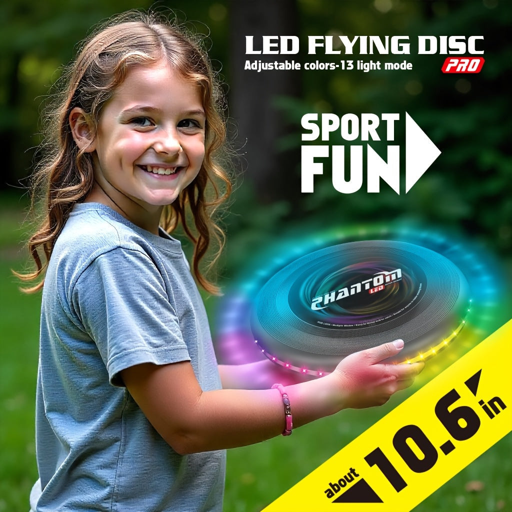 NNETM Light-Up Flying Disc USB Rechargeable Game Toy