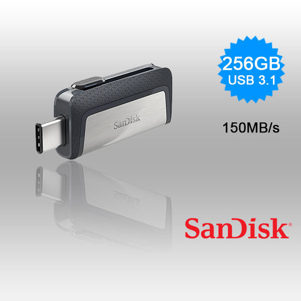 NNEDSZ 256GB Dual  USB 3.1 Type-C Flash Drive -SDDDC2-256G