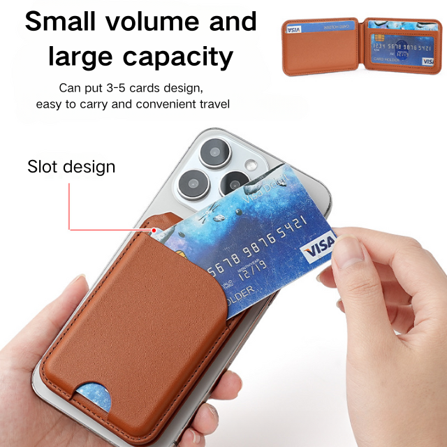 NNEDSZ Dark Blue MagSafe Magnetic Wallet with Stand - PU Leather Card Holder for iPhone