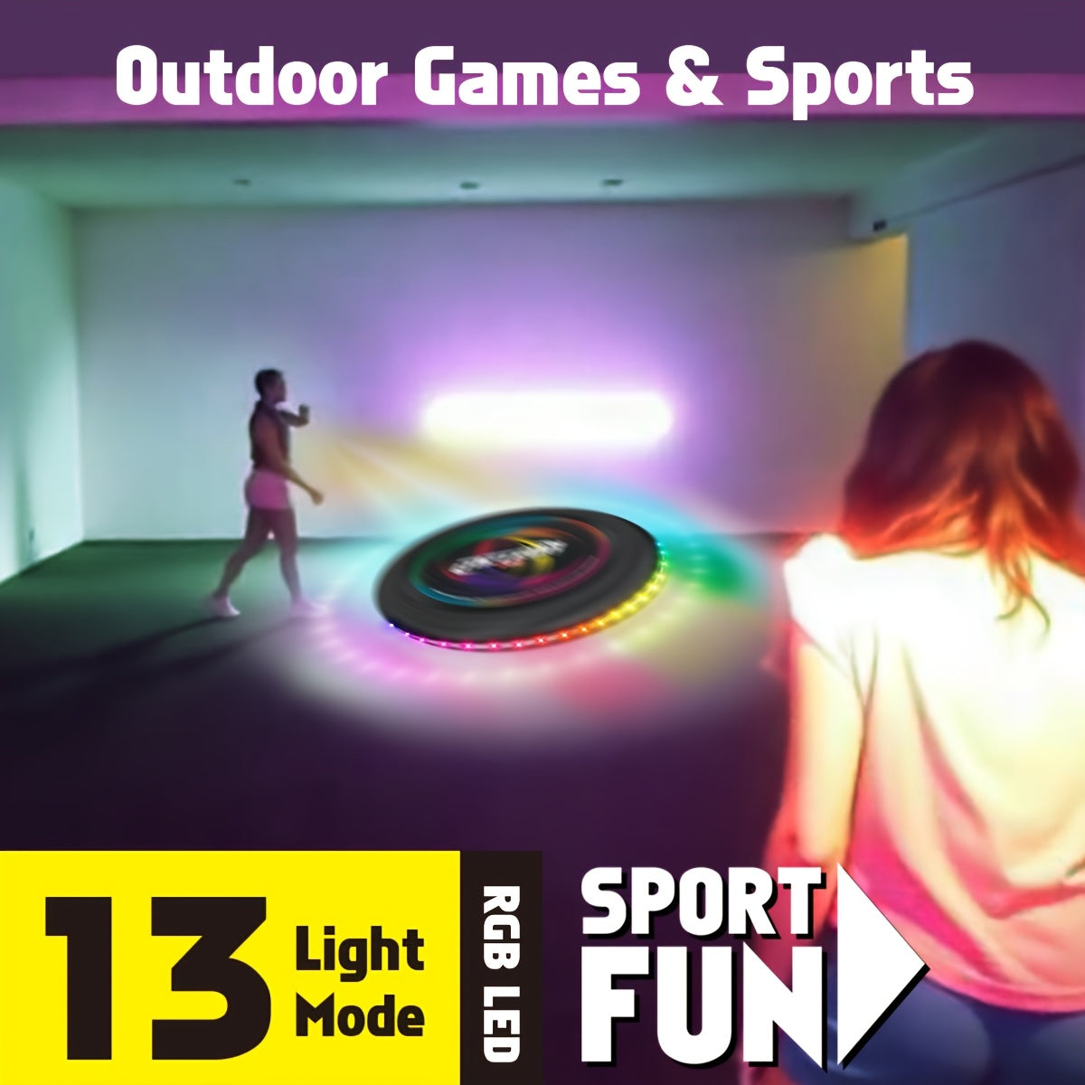 NNETM Light-Up Flying Disc USB Rechargeable Game Toy